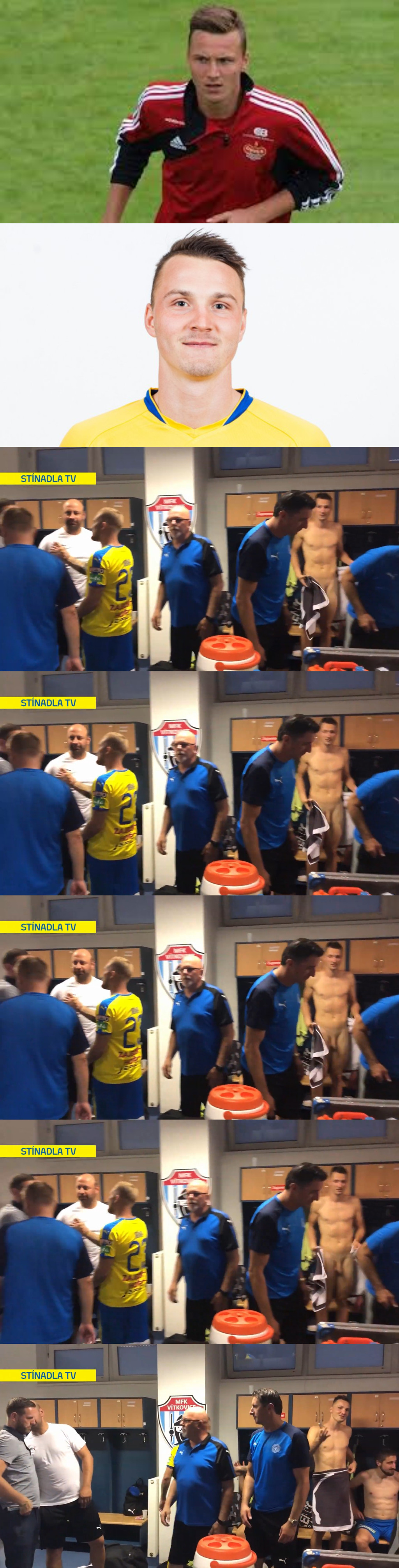 Footballer Michal Jerabek caught naked in locker room