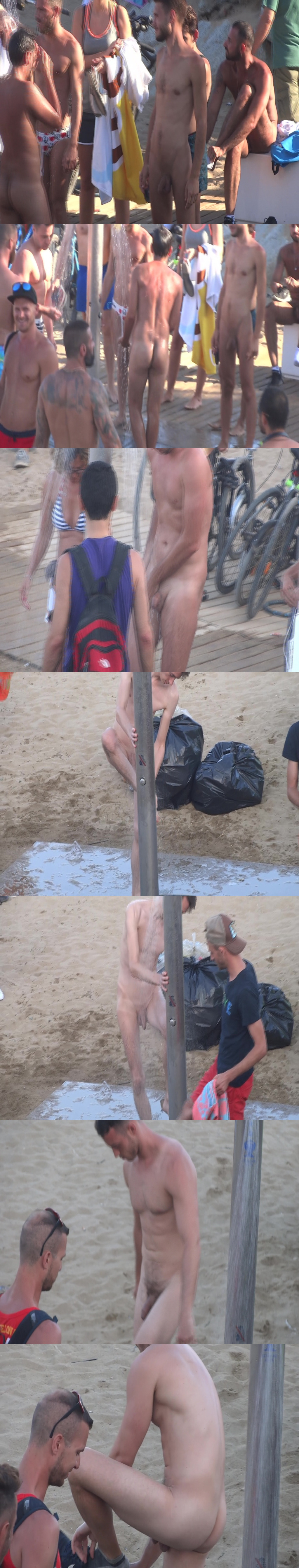 nudist men caught showering nudist beach