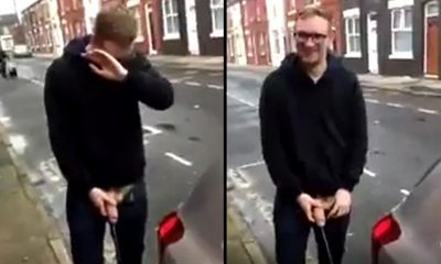 hung friend peeing in public