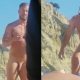 nudist man caught naked beach
