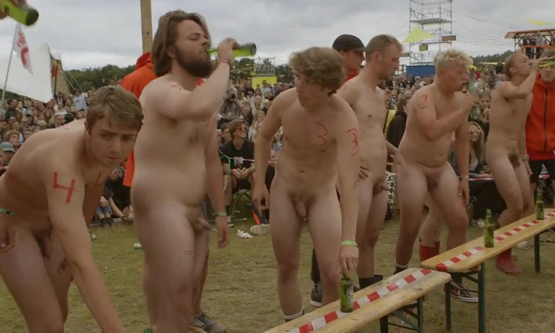 naked guys in public during denmark festival