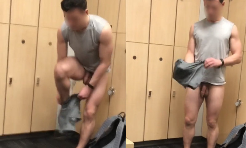 Locker room men nude