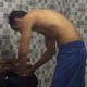 sexy guy caught after shower in locker room