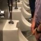 spying on big dicked guy peeing at urinal