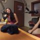 Czech singer stripping on radio show