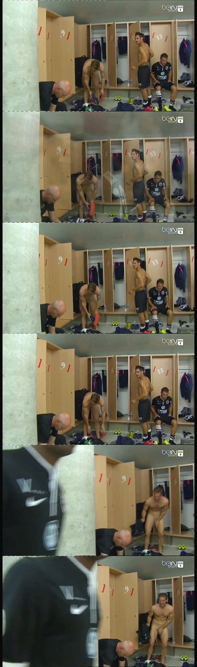 Footballer Damien Perquis accidental dick exposure