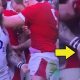 rugby player grabbing mate crotch