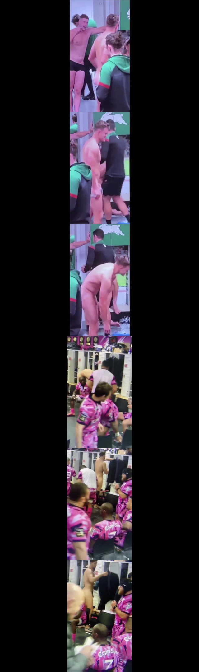 french rugby player appearing naked on tv