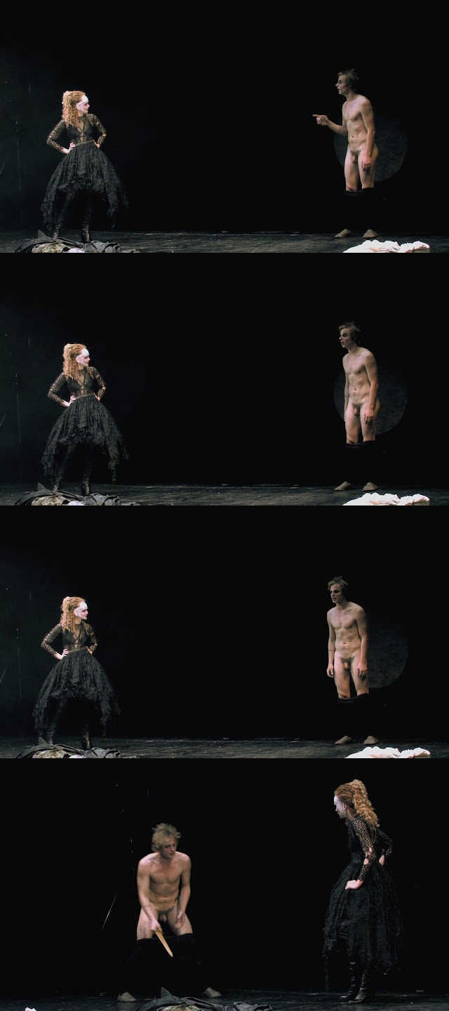 actor full frontal naked on theatre stage