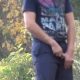 guy in glasses caught peeing in public
