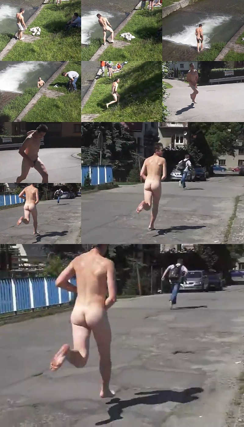 guy naked in public after stolen clothes
