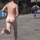 guy running naked in public after stolen clothes