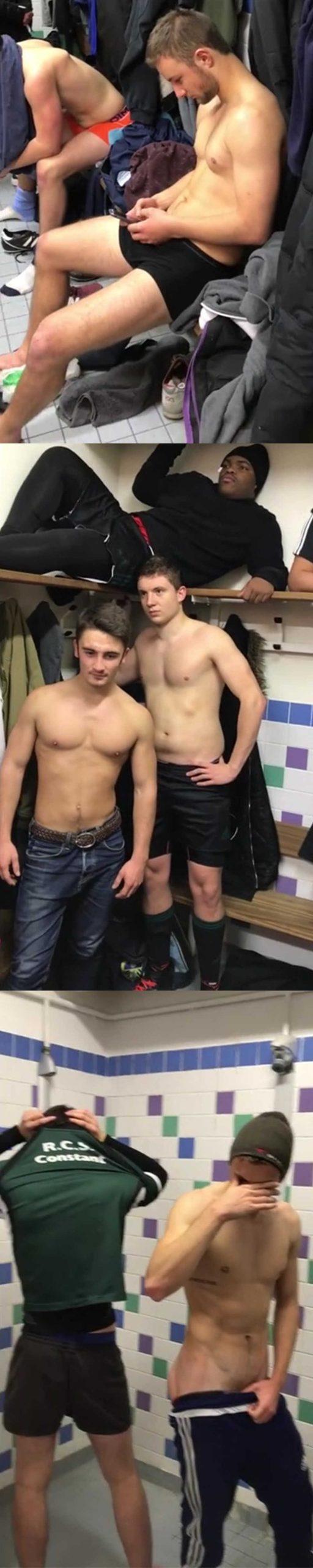 guys naked in locker room mannequin challenge