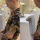 straight guys pissing at urinals