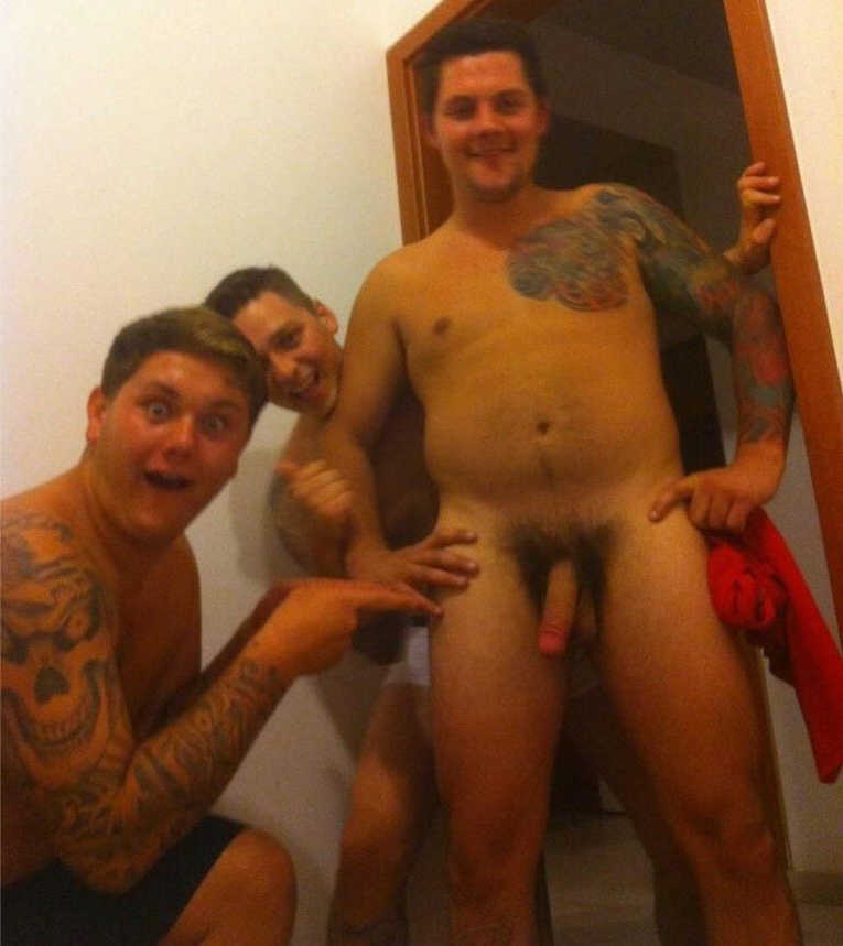 these guys are impressed by friend big cock