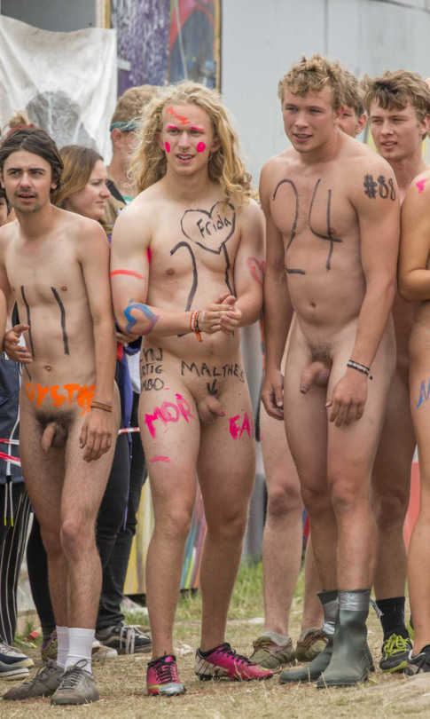 straight guys naked in public roskilde festival