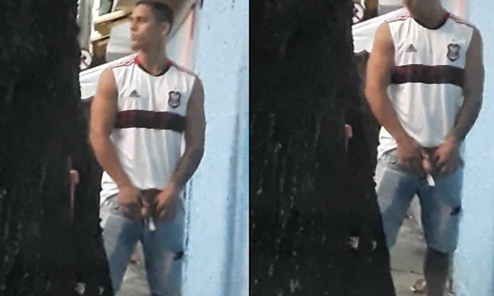 brazilian guy caught peeing in public