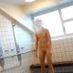 men caught by hidden camera in communal shower