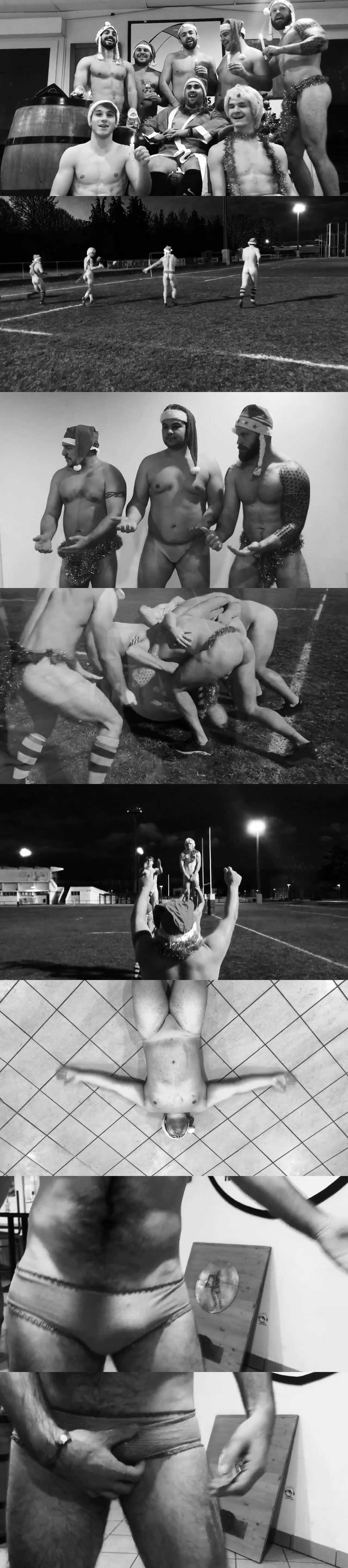 French rugby team naked for christmas video
