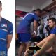 french volley player Trevor Clevenot caught naked in locker room