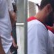 three uncut guys caught peeing in public at bayonne feria