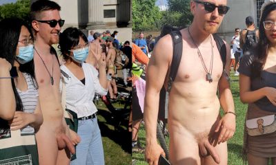 straight guy naked in public with asian girls at wnbr