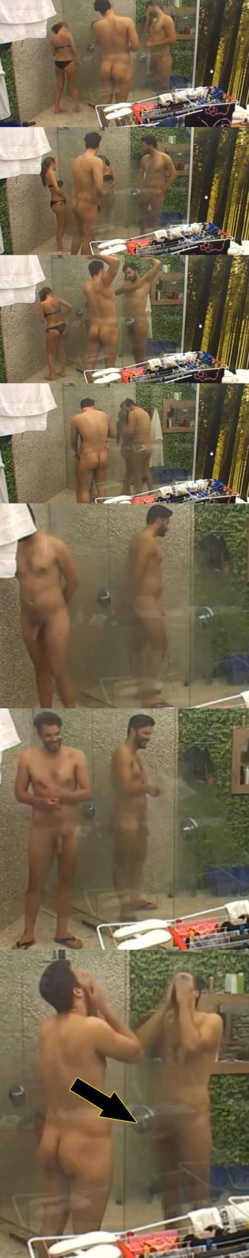 guy getting boner in shower big brother Serbia