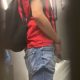 guy with enormous dick caught peeing at urinal by spycam