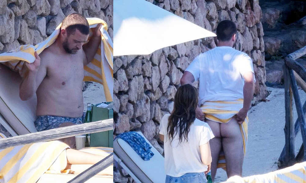 Justin Timberlake caught stripping naked on holiday - Spycamfromguys,  hidden cams spying on men