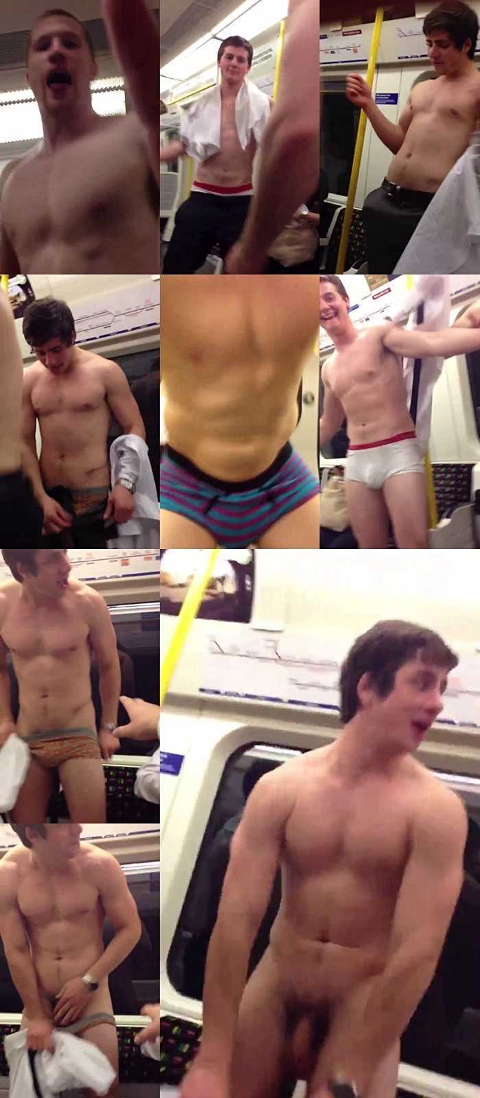 straight guy stripping totally naked in london underground