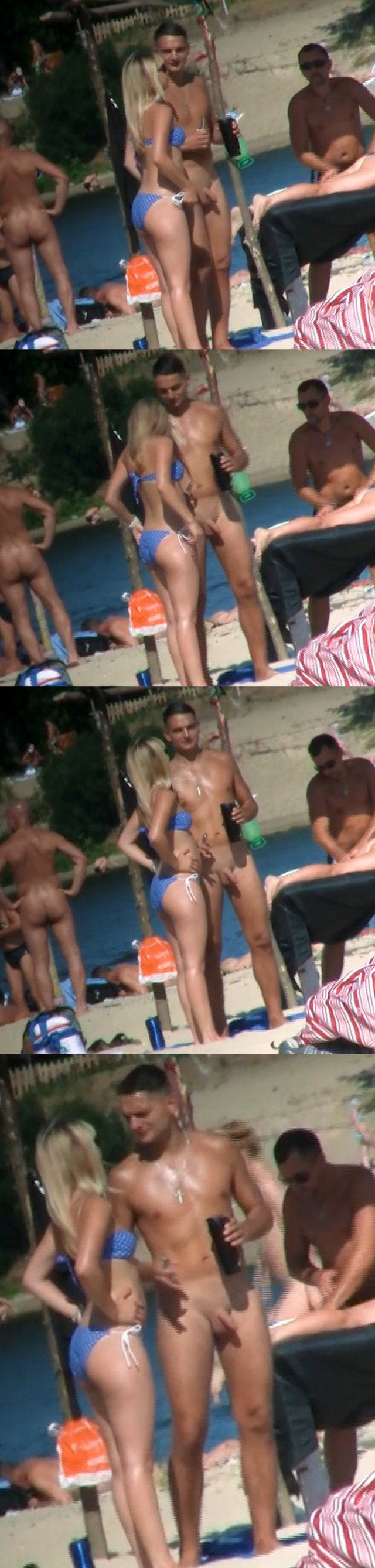 straight uncut nudist guy caught naked by hidden camera at the nudist beach