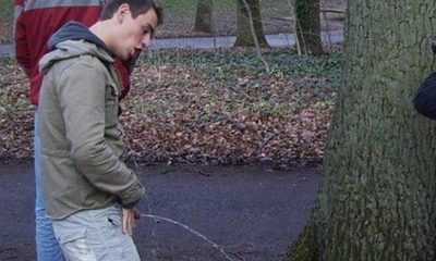 straight guys with nice cocks taking a pee in public places