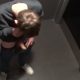 guy caught playing with his fat dick in public restroom