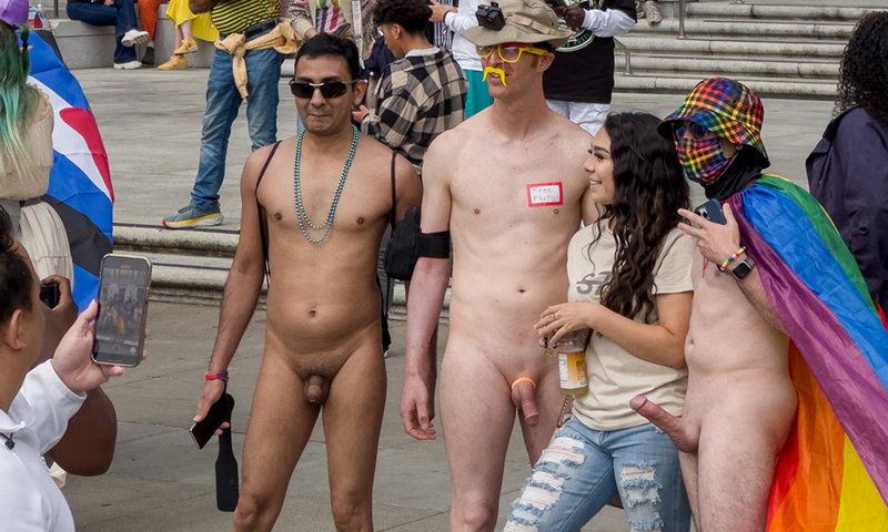 guys full frontal naked in the street during san francisco pride