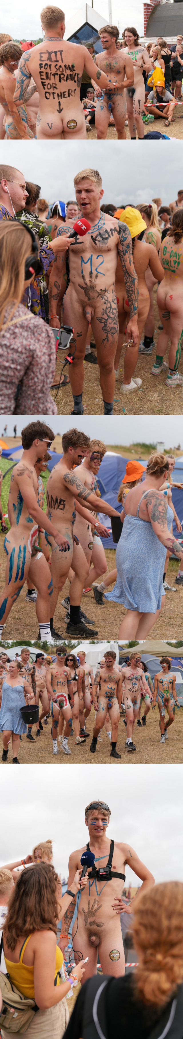 guys naked in public during roskilde 2023