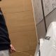 man with thick huge dick caught peeing at urinals