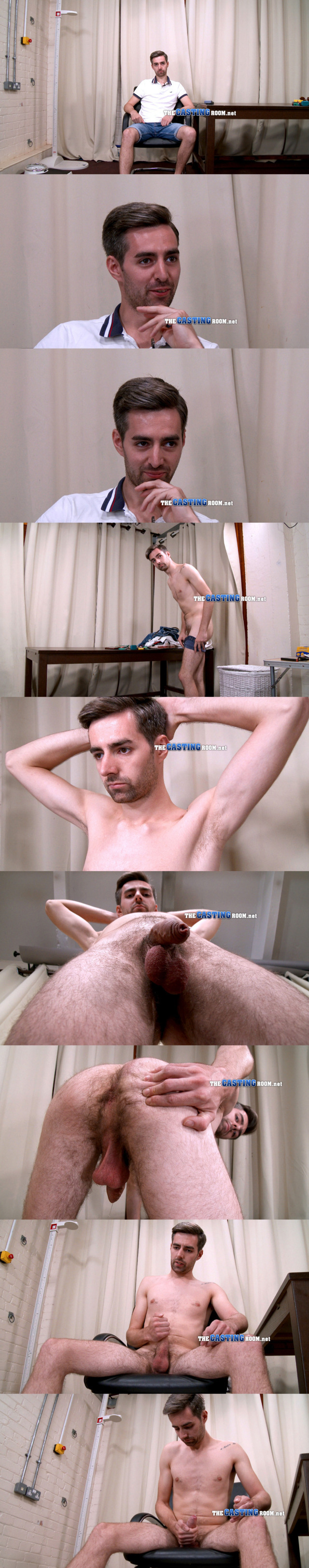 straight guy Scott auditioning naked during porn casting