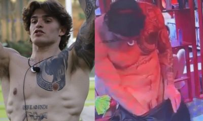 Big Brother Italian guy Paolo Masella accidentally shows his dick in the shower