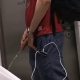 Dude with extremely big dick caught peeing at urinals