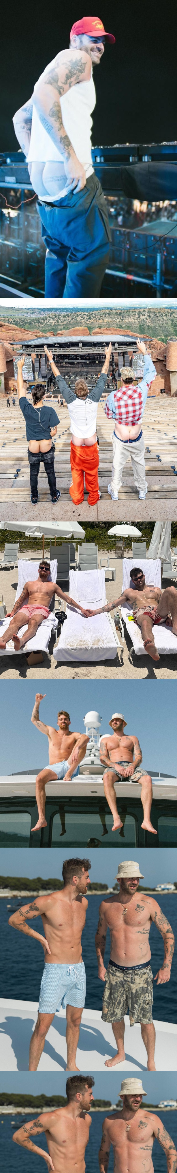 The Chainsmokers drop their trousers to show off their asses