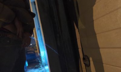 guy peeing in the street captured on video by spycam