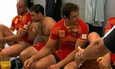 Rugby player Oliver Olibeau accidentally caught naked in locker room