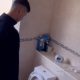 hung guy caught peeing in the bathroom
