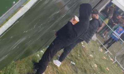 guys peeing in public during music festival caught by hidden camera
