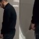 lad with thick dick caught peeing at urinals by spycam