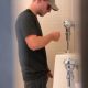 sexy daddy captured on video by spycam while peeing at urinals