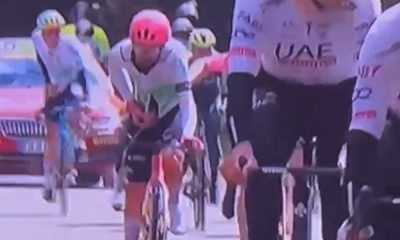 cyclist peeing during race