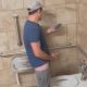 Guy with enormous dick caught jerking off in public restroom