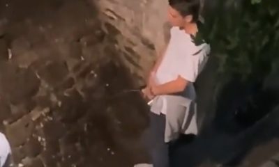 Hot pisser caught in public