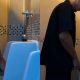 Hot guy with huge dick caught peeing at club urinals